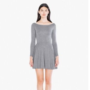American Apparel Ponte Long Sleeve Skater Dress